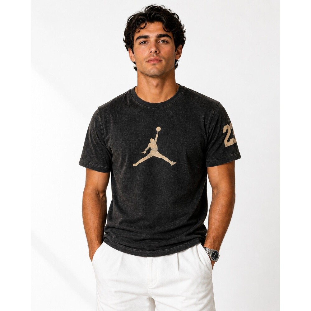 Jordan Flight 23 Graphic T-Shirt Black Jumpman Logo Men’s Medium Tee